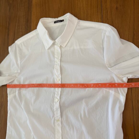 J McLaughlin Button Down Shirt Size 6 White Collar Long Sleeve Cotton Classic - Picture 7 of 14